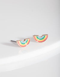 Gold Rainbow Stud Earrings - link has visual effect only