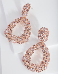 Rose Gold Cluster Gem Earrings - link has visual effect only