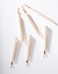 Gold Pearl Hair Pin 6-Pack - link has visual effect only