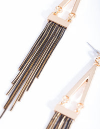 Black Gold Chain Earrings - link has visual effect only