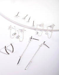 Silver Snake Tassel Mix Earring 6-Pack - link has visual effect only