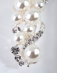 Silver Pearl Crystal Hair Clip - link has visual effect only
