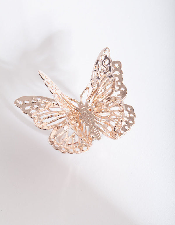Rose Gold 3D Butterfly Ring