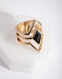 Gold Diamond Shape Ring - link has visual effect only