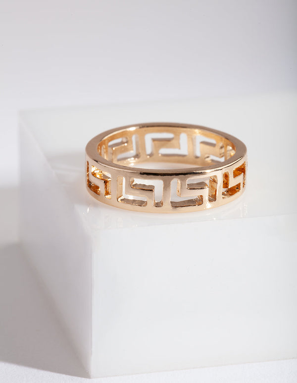 Gold Mini Cut-Out Ring