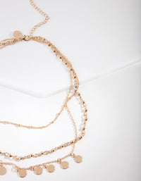 Gold Multi Chain Choker - link has visual effect only