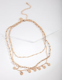 Gold Multi Chain Choker - link has visual effect only
