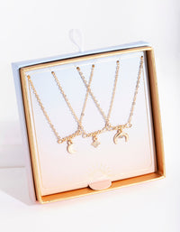 Mixed Metal Starry Nights Necklace Set - link has visual effect only
