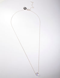 Silver Diamond Simulant Crystal Thread Necklace - link has visual effect only