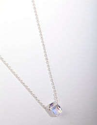 Silver Diamond Simulant Crystal Thread Necklace - link has visual effect only