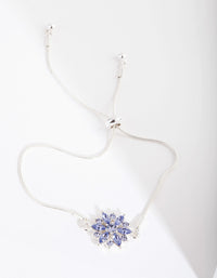 Lavender Diamond Simulant Flower Toggle Bracelet - link has visual effect only
