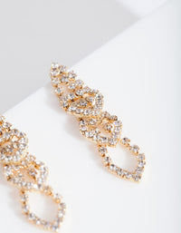 Mini Gold Gradual Loop Cup Chain Earrings - link has visual effect only
