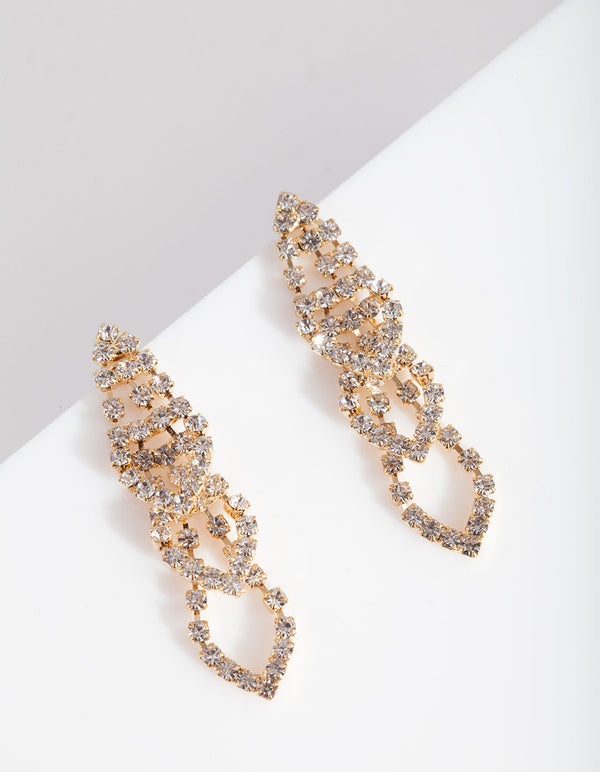 Mini Gold Gradual Loop Cup Chain Earrings