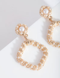 Mini Pearl Wrap Drop Earrings - link has visual effect only