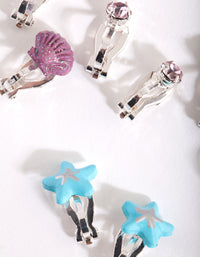 Kids Multicoloured Mermaid Clip On Earring 5-Pack - link has visual effect only
