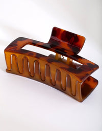 Rectangle Tortoiseshell Claw Clip - link has visual effect only