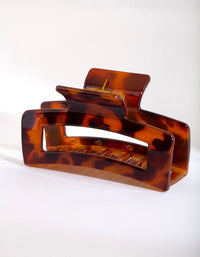 Rectangle Tortoiseshell Claw Clip - link has visual effect only