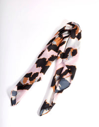 Blush Leopard Print Bandana Hair Scarf - link has visual effect only