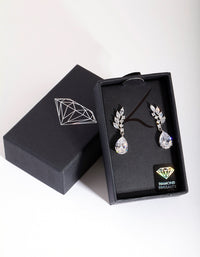Diamond Simulant Leaf Crawler Earrings - link has visual effect only