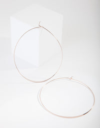 Rose Gold Large Hoop Earrings - link has visual effect only