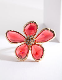 Gold Wire Wrap Flower Ring - link has visual effect only