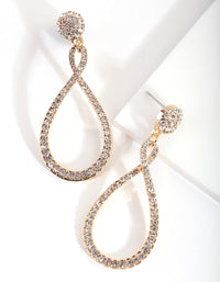 Gold Twist Drop Earrings - link has visual effect only