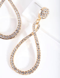 Gold Twist Drop Earrings - link has visual effect only
