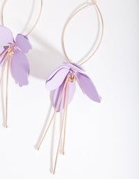 Lilac Flower Drop Earrings - link has visual effect only