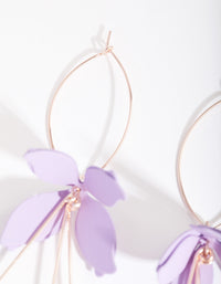 Lilac Flower Drop Earrings - link has visual effect only