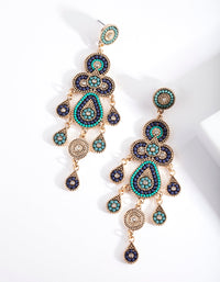 Antique Gold Bead Set Earrings - link has visual effect only