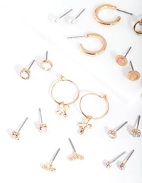 Gold Diamante Hoop Earring 12-Pack - link has visual effect only