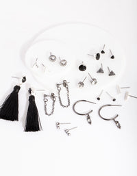 Mixed Metal Tassel & Chain Earring 12-Pack - link has visual effect only