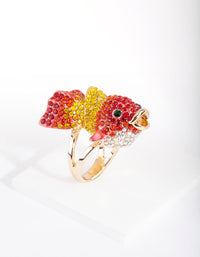 Gold Diamante Goldfish Ring - link has visual effect only