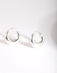 Silver Mini Chubby Huggie Earrings - link has visual effect only