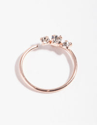 Rose Gold Plated Sterling Silver Diamante Nose Ring - link has visual effect only