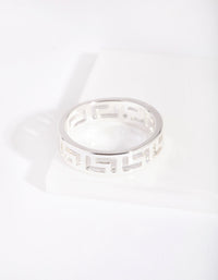 Silver Geometric Ring - link has visual effect only