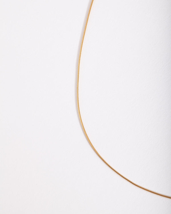 Gold Plated Sterling Silver Snake Chain 38cm Necklace