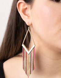 Gold Rainbow Snake Chain Earrings - link has visual effect only