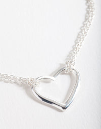 Sterling Silver Open Heart Bracelet - link has visual effect only