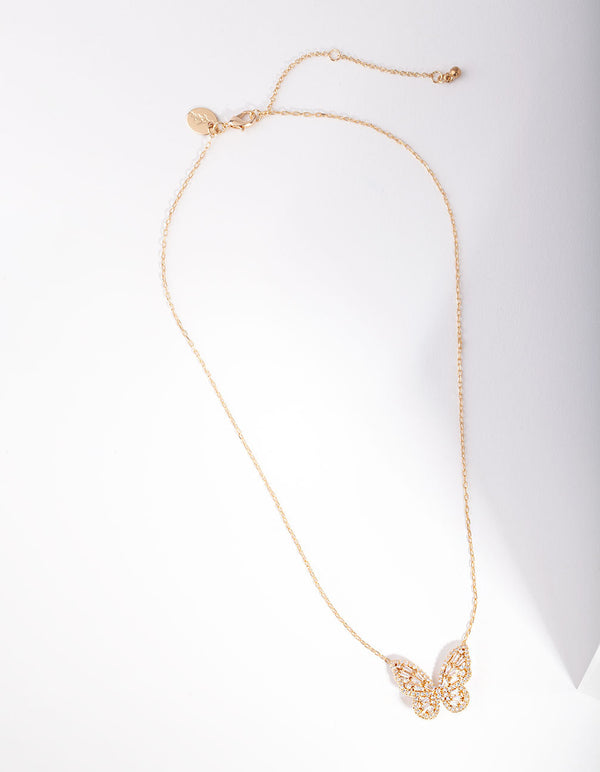 Gold butterfly necklace - Heather Scott Jewellery