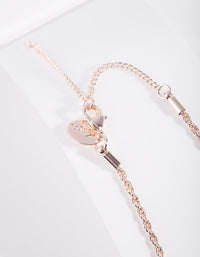 Rose Gold Plated Thin Necklace - link has visual effect only