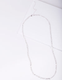 Silver Plated 60cm Figaro Chain Necklace - link has visual effect only