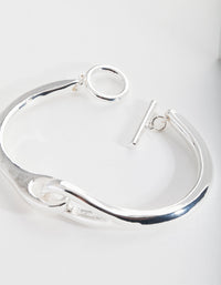Silver Plated Knot T & O Bangle - link has visual effect only