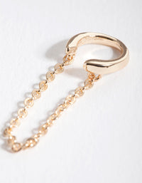 Gold Classic Chain Drop Ear Cuff - link has visual effect only