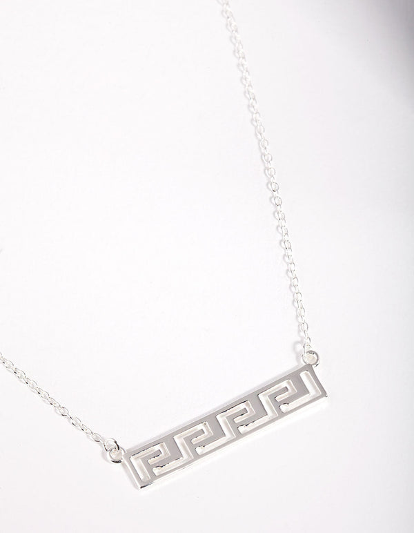 Gold Plated Sterling Silver Greek Key Collar Necklace - Lovisa
