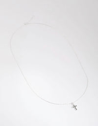 Sterling Silver Cubic Zirconia Pave Cross Necklace - link has visual effect only
