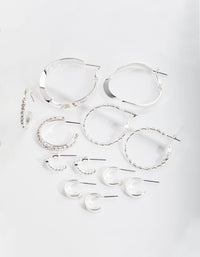 Silver Multi Choice Hoop Earring 6-Pack - link has visual effect only