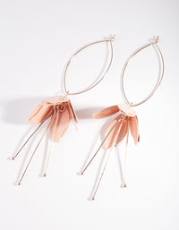 Rose Gold Pink Tulip Drop Earrings - link has visual effect only