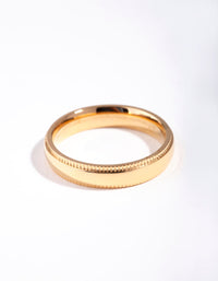 Gold Plated Surgical Steel Simple Band Ring - link has visual effect only