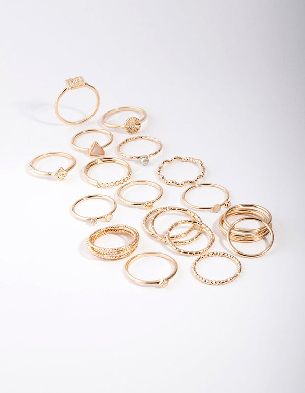 Lovisa Gold Garden 24-Pack Rings
